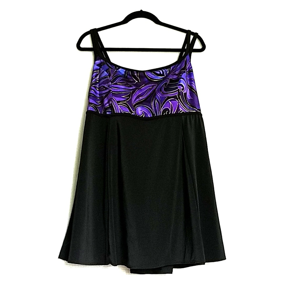 NWT Longitude Plus Empire Swimsuit Dress 20W